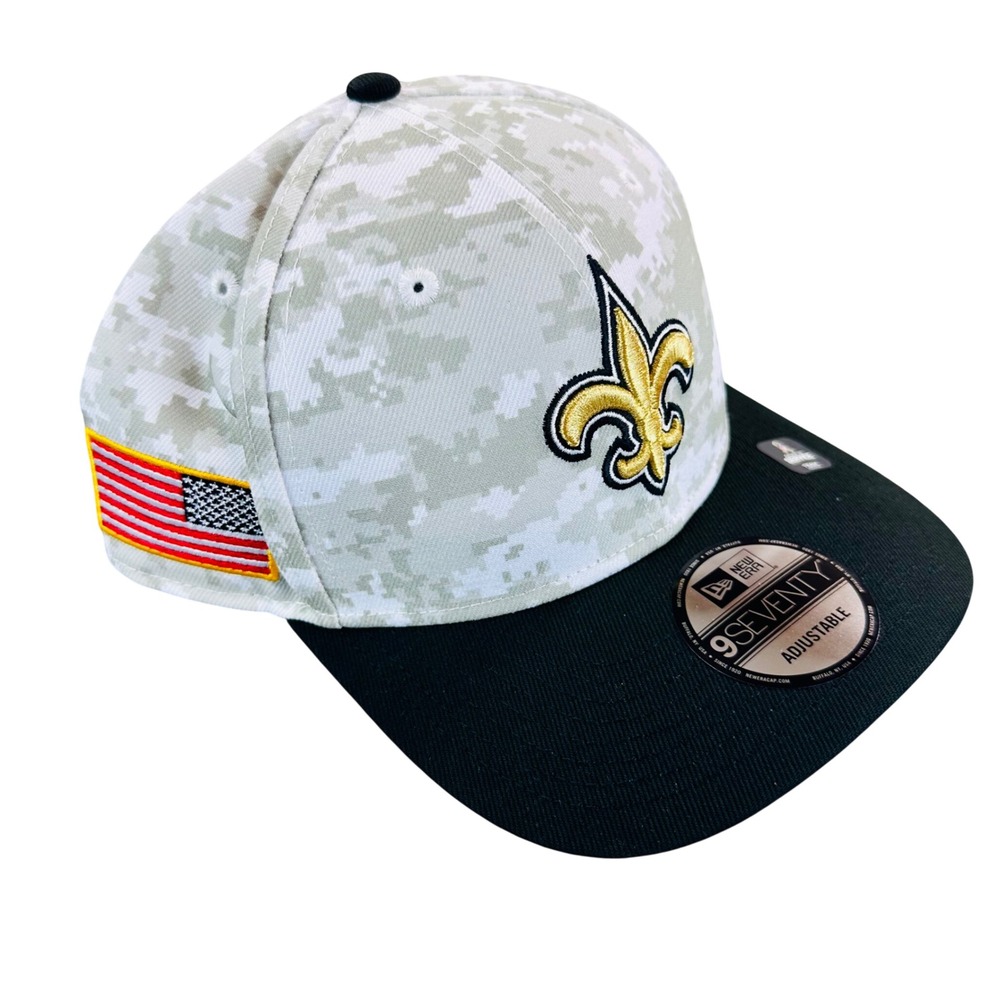 New Era New Orleans Saints 9SEVENTY Salute to Service Camo Tan Snapback Hat Cap